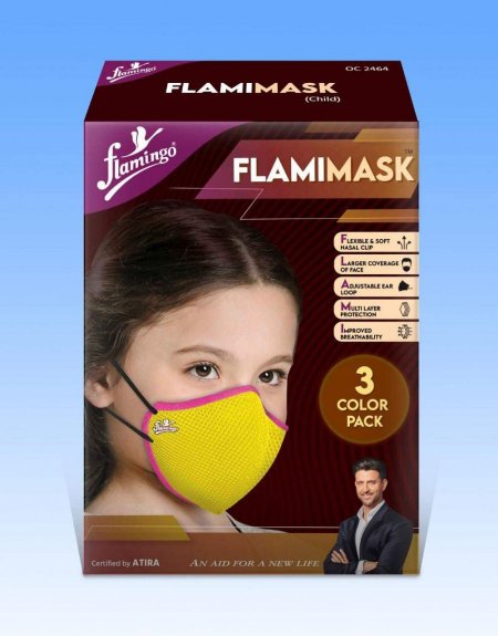 FLAMI MASK (CHILD)/ 3pcs-U- OC 2464	